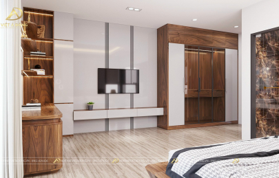 NỘI THẤT PHÒNG NGỦ GỖ ÓC CHÓ